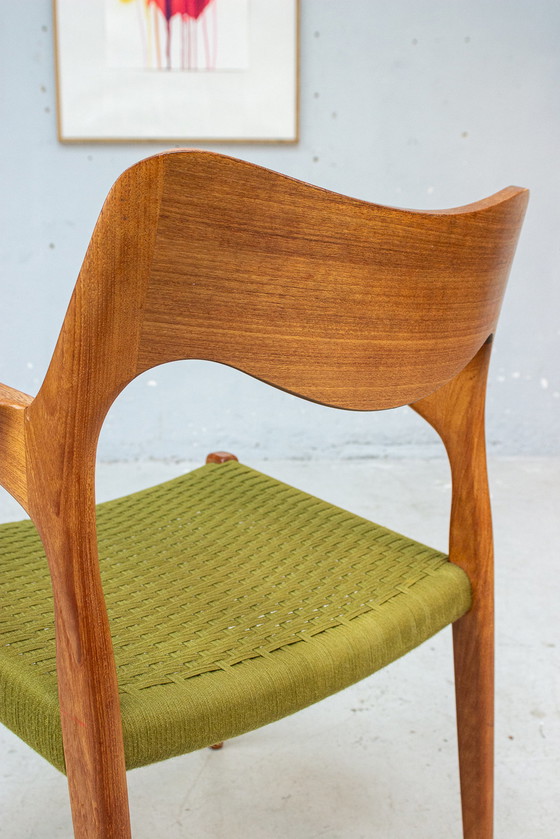 Image 1 of 6x Niels O. Möller No. 55/71 Danish Teak Chairs Vintage