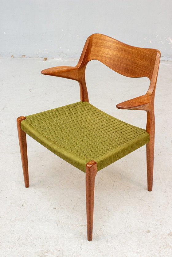 Image 1 of 6x Niels O. Möller No. 55/71 Danish Teak Chairs Vintage