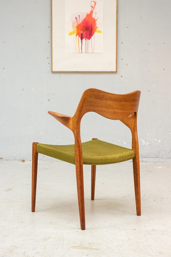 Image 1 of 6x Niels O. Möller No. 55/71 Danish Teak Chairs Vintage