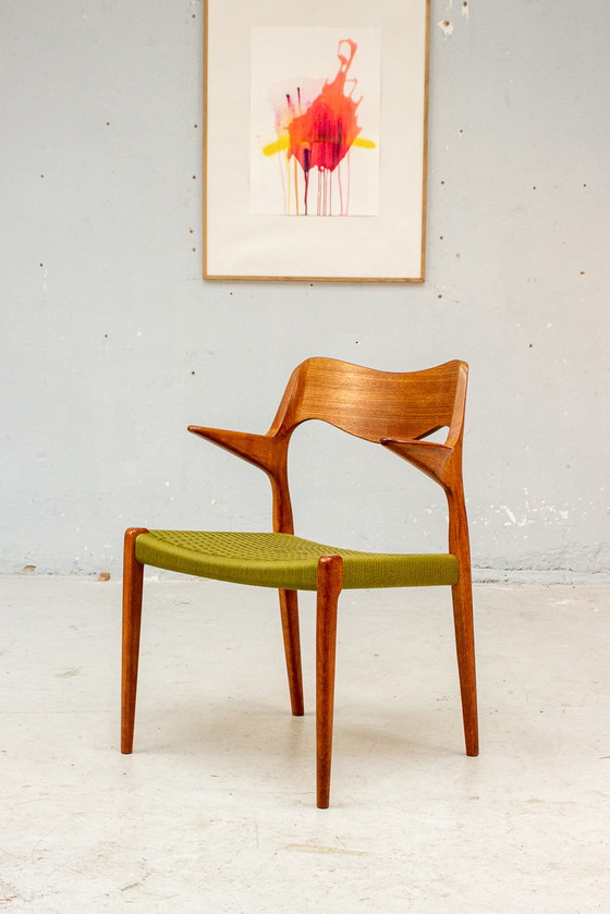 Image 1 of 6x Niels O. Möller No. 55/71 Danish Teak Chairs Vintage