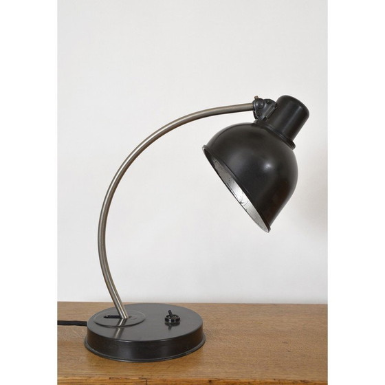 Image 1 of Lampada da scrivania vintage in bachelite e acciaio spazzolato per Helion Veb Leuchtenbau, Germania anni '50