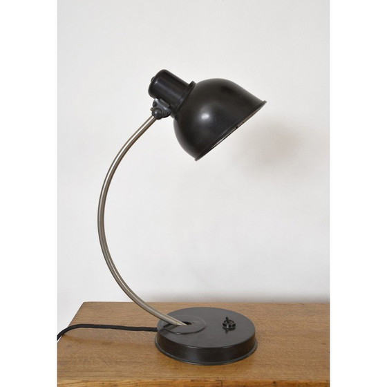 Image 1 of Lampada da scrivania vintage in bachelite e acciaio spazzolato per Helion Veb Leuchtenbau, Germania anni '50