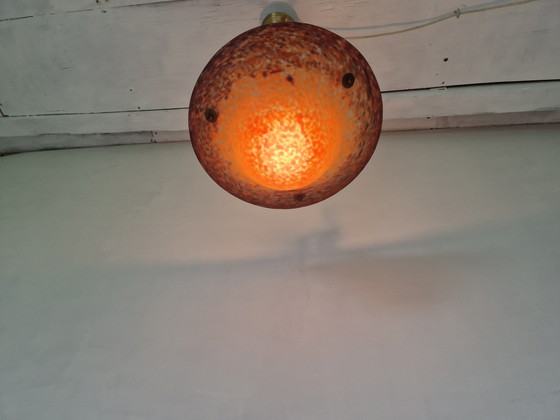 Image 1 of French Art Deco Glass Hall Lamp