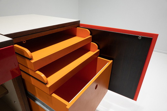 Image 1 of Mid-Century Modern Desk With Sliding Top By Raymond Loewy, 1960S