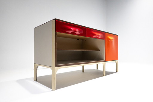 Mid-Century Modern Desk With Sliding Top By Raymond Loewy, 1960S