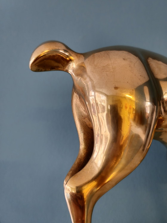 Image 1 of Large Vintage Brass Bambi Deer Statue