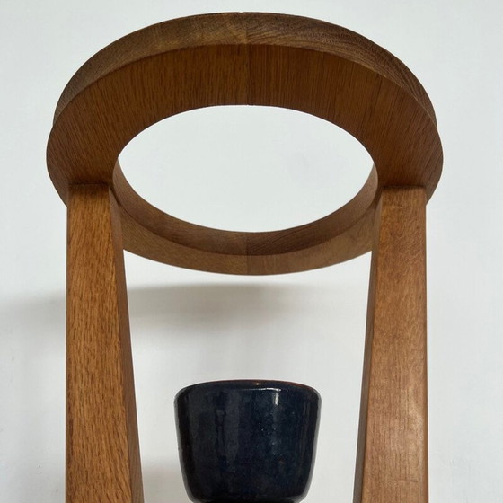 Image 1 of Lampada da parete vintage in rovere di Guillerme et Chambron, Francia 1960