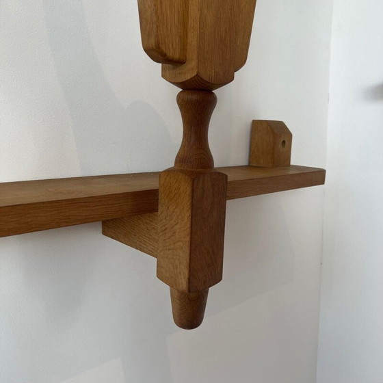 Image 1 of Lampada da parete vintage in rovere di Guillerme et Chambron, Francia 1960