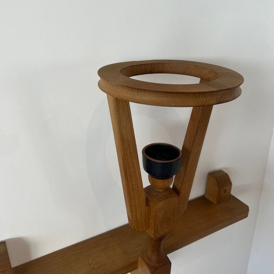 Image 1 of Lampada da parete vintage in rovere di Guillerme et Chambron, Francia 1960