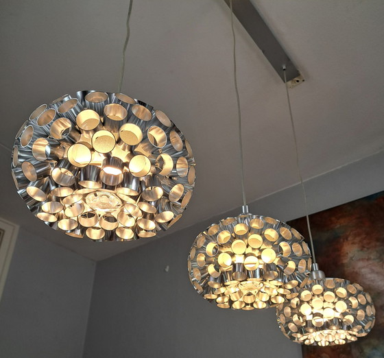 Image 1 of Space age pendant lamp 3 bulbs