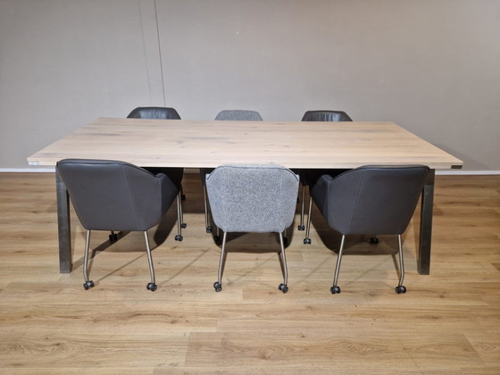 Image 1 of Montel Dining Room Set - After Eight Dining Table - Bebobse Chairs