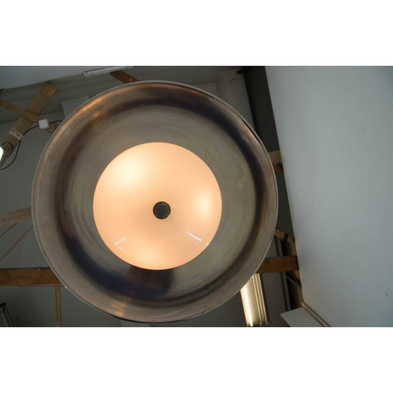 Image 1 of Lampadario Bauhaus vintage nichelato di Anyz per Ias, Cecoslovacchia, anni '30