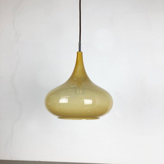 Image 1 of Lampada a sospensione orientale in vetro vintage di Doria Lights, Germania 1970