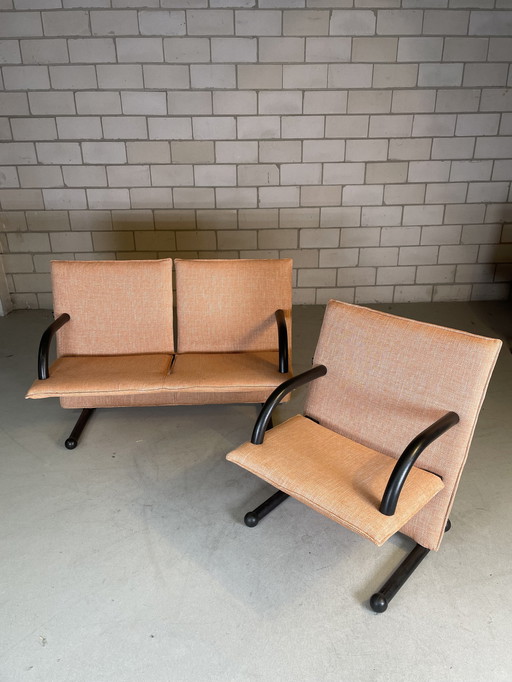 Vintage Arflex T-Line Sofa And Armchair By Burkhard Vogtherr
