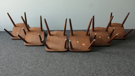 Image 1 of 6x Vintage Brutalist cafe chairs