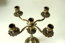 Candelabra candlestick with 5 arms, solid brass, vintage