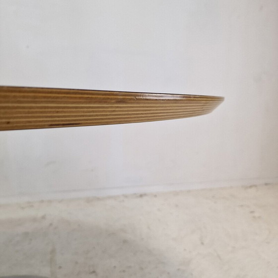 Image 1 of Vintage round dining table in white veneered wood by Pierre Paulin for Artifort, 1960