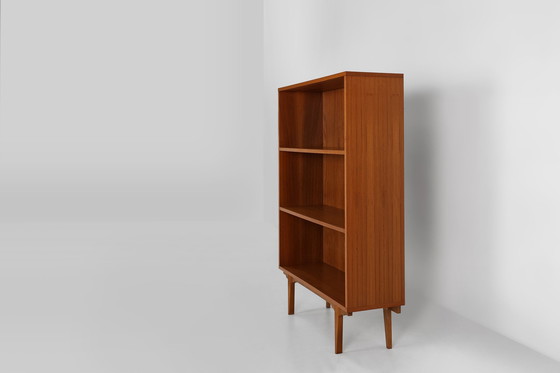 Image 1 of Vintage French Teak Bookcase With Shelves, 1960S