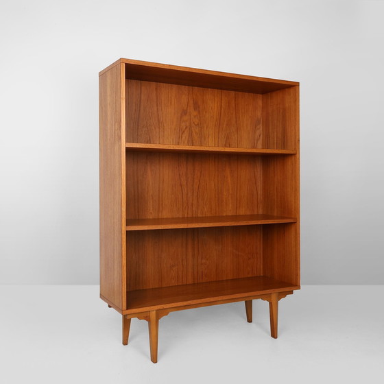 Image 1 of Vintage French Teak Bookcase With Shelves, 1960S