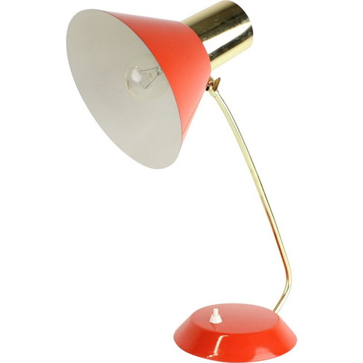 Lampada da tavolo in metallo e ottone di metà secolo, Germania anni '70