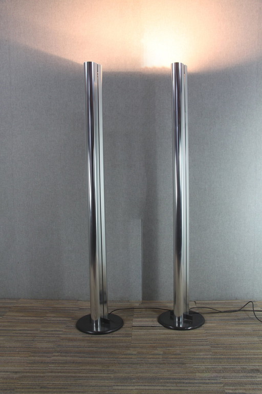 2X Design Lamps From Artemide Megaron In Chrome