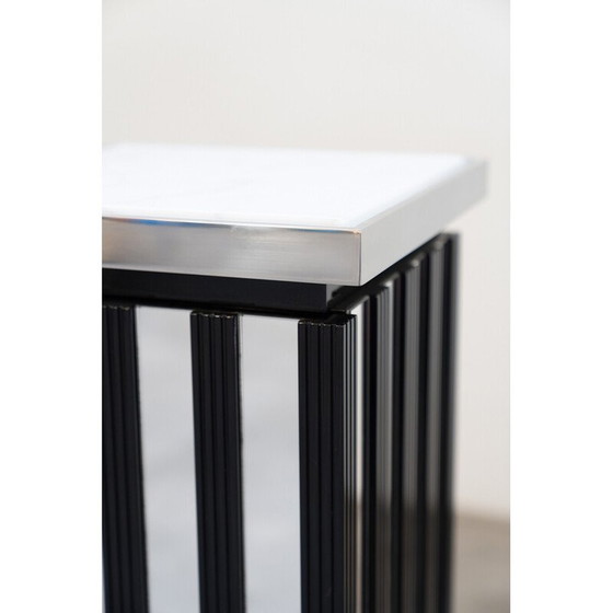 Image 1 of Coppia di vetrine vintage in vetro e marmo di Carrara, 1980