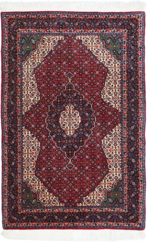 Original hand-knotted Persian carpet Bidjar very fine old 154 x 108 cm top condition