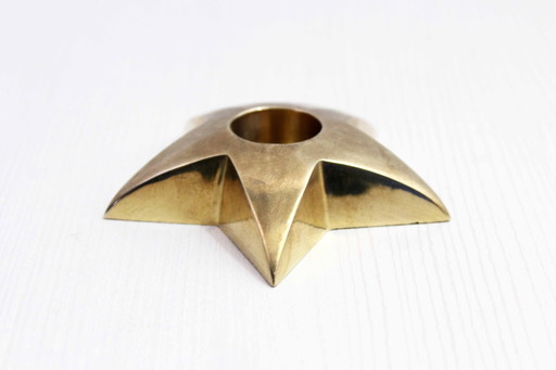 Brass Star Candle Holder 1970