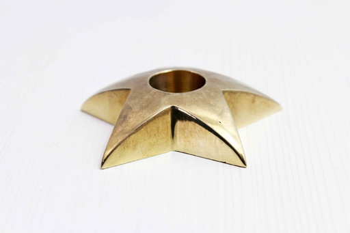 Brass Star Candle Holder 1970