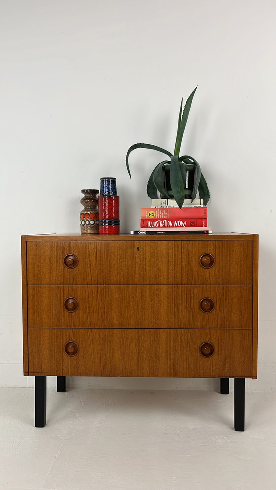 Image 1 of SMI swedish furniture industry association teak veneer chest of drawers