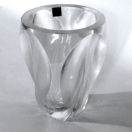Image 1 of Vintage crystal vase by Lalique, 1960