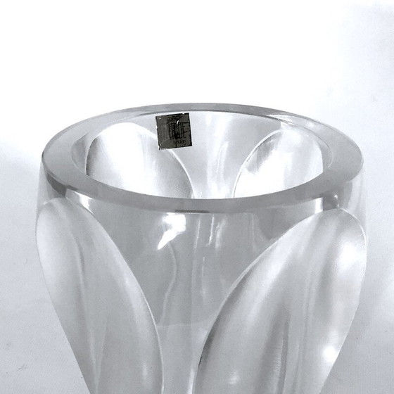 Image 1 of Vintage crystal vase by Lalique, 1960