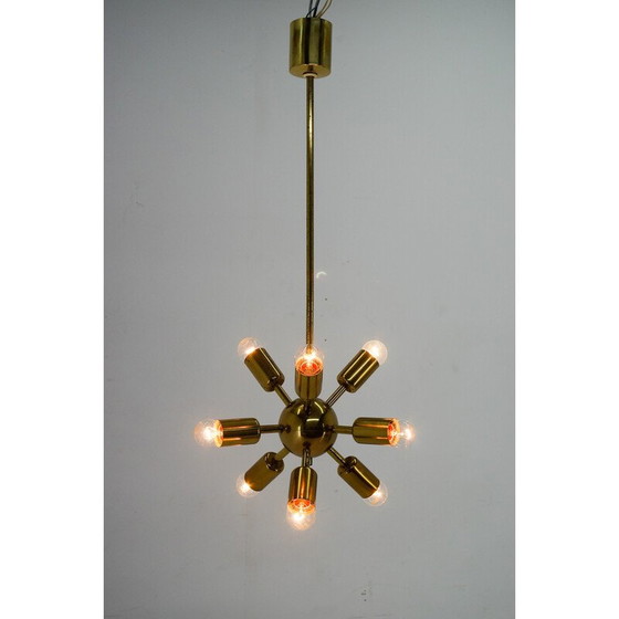 Image 1 of Vintage 9-flame Sputnik chandelier for Drukov, 1970