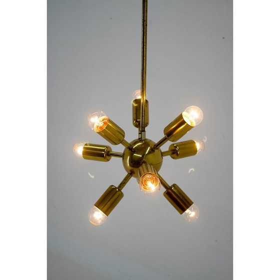 Image 1 of Vintage 9-flame Sputnik chandelier for Drukov, 1970