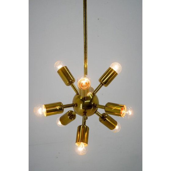 Image 1 of Vintage 9-flame Sputnik chandelier for Drukov, 1970