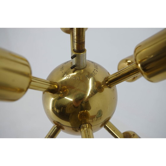 Image 1 of Vintage 9-flame Sputnik chandelier for Drukov, 1970