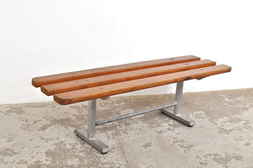 Vintage wooden bench 135 cm