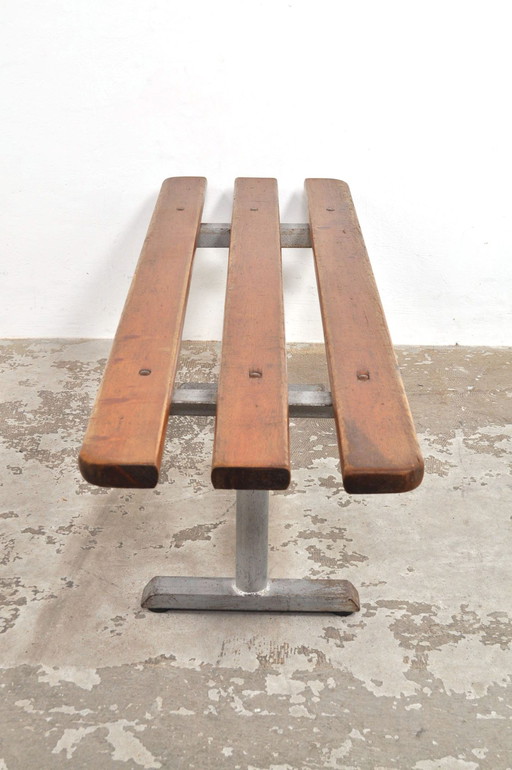 Vintage wooden bench 135 cm