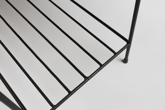 Image 1 of  Mesa de centro de mosaico de mediados de siglo con estructura de metal, Francia, década de 1950