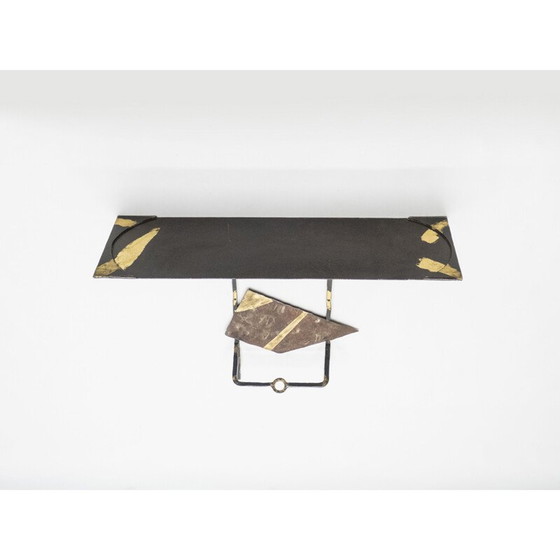 Image 1 of Vintage gilded iron console, 1990