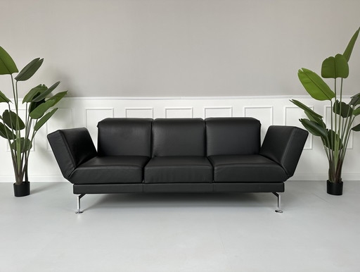 Brühl Moule S Designer Sofa Couch Leather Black Exhibition piece