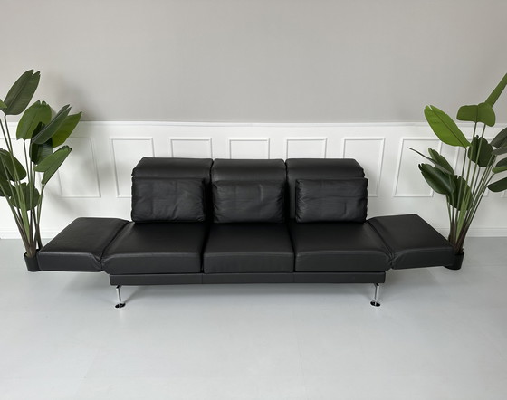 Image 1 of Brühl Moule S Designer Sofa Couch Leather Black Exhibition piece