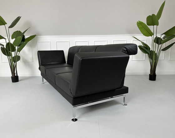 Image 1 of Brühl Moule S Designer Sofa Couch Leather Black Exhibition piece