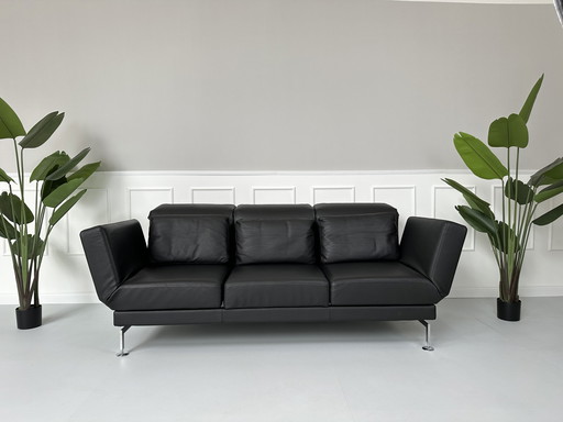 Brühl Moule S Designer Sofa Couch Leather Black Exhibition piece