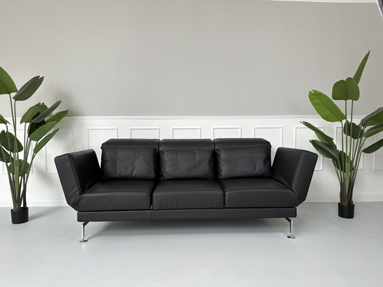 Image 1 of Brühl Moule S Designer Sofa Couch Leather Black Exhibition piece