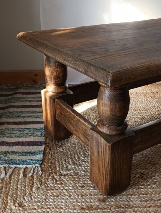 Image 1 of Vintage Solid Oak Coffee Table