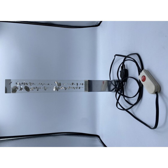 Image 1 of Lampada vintage in plexiglass con glitter, 1970
