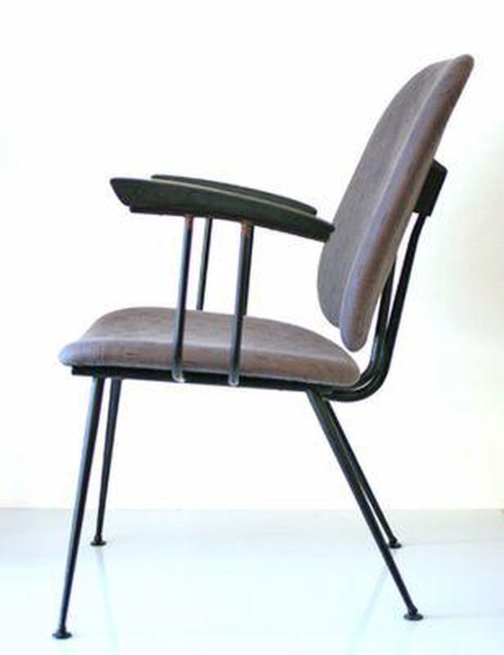 Image 1 of Brabantia 50s chair, upholstered gray, vintage