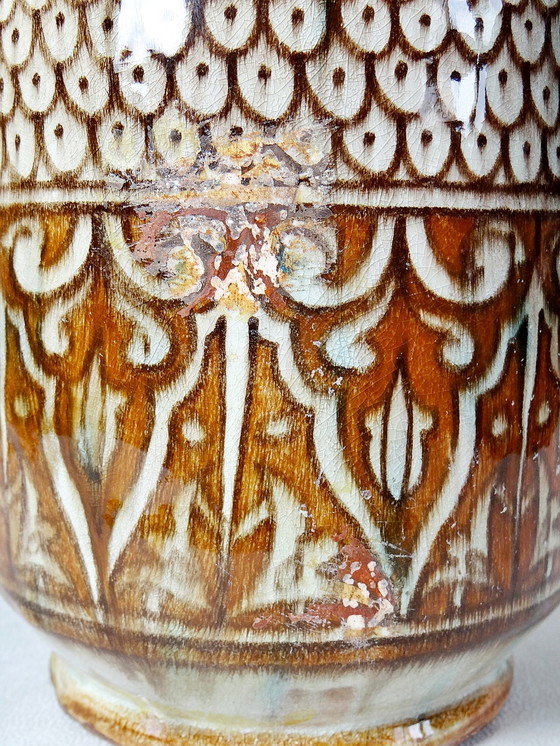 Image 1 of Grand vase poterie artisanale & traditionnelle Marocaine Safi ancien XXe