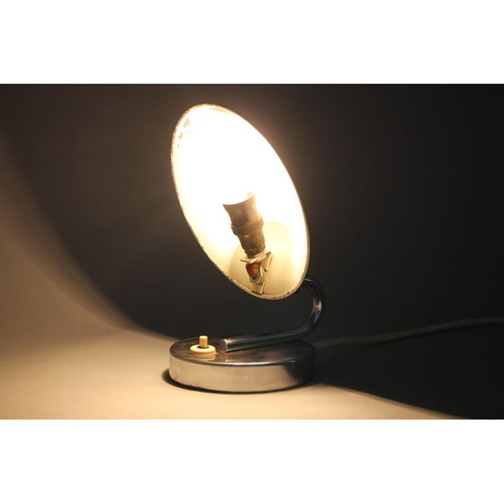 Image 1 of Vintage aluminium table lamp,Czechoslovakia 1930s
